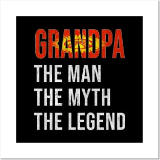 Grand Father Kyrgyzstani Grandpa The Man The Myth The Legend - Gift for Kyrgyzstani Dad With Roots From  Kyrgyzstan Posters and Art